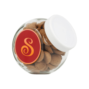 Mini glazen bokaal met kruidnoten of strooigoed 395ml