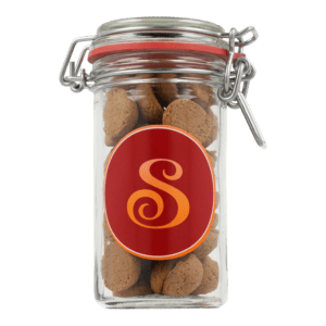 Kleine weckpot met kruidnoten of strooigoed