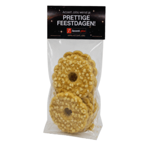 Kopkaartzakje met Kerstkransjes of chocolaatjes