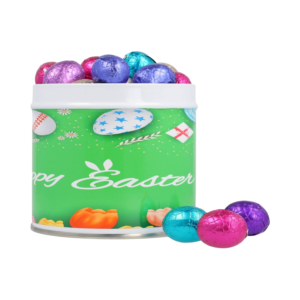 Blik met paaseitjes
