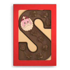 Chocoladeletter met decoratie