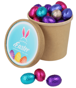 Bio kraft papieren beker met Paaseitjes