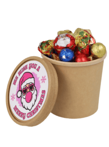 Kraft beker met Kerstchocolademix