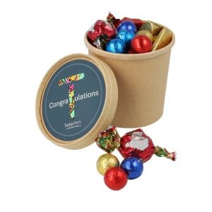 Kraft beker met Kerstchocolademix