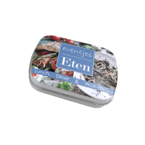 Mini wit nostalgieblikje met pepermuntjes of suikervrije mintjes