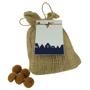 Jute zakje met kruidnoten of strooigoed