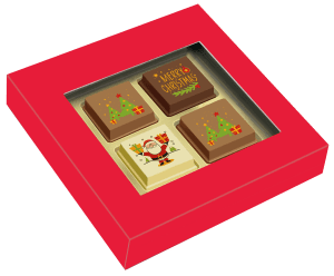 Doosje met 4 Kerstpralines