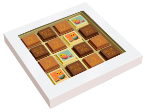 Doosje met 16 Paaspralines