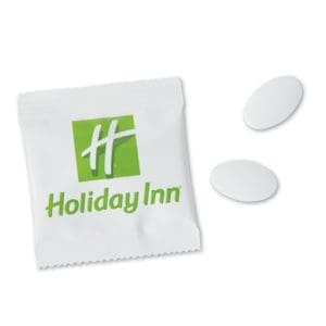 Mini sachet met 2 suikervrije mints