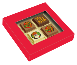 Doosje met 4 Sintpralines