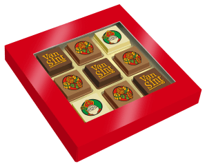 Doosje met 9 Sintpralines