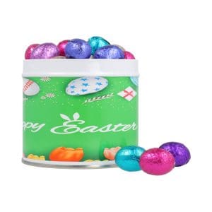 Blik met paaseitjes