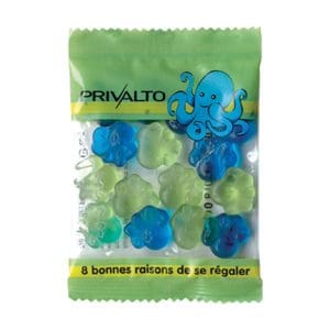 Zakje met eigen vorm fruitgummetjes 10 of 15 gram