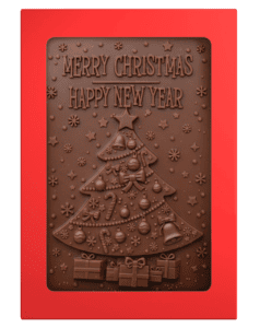 3D chocoladekaart Kerst